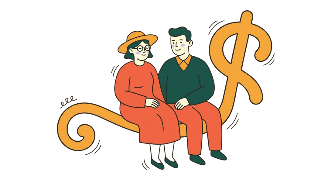 Ilustración de una despedida sencilla